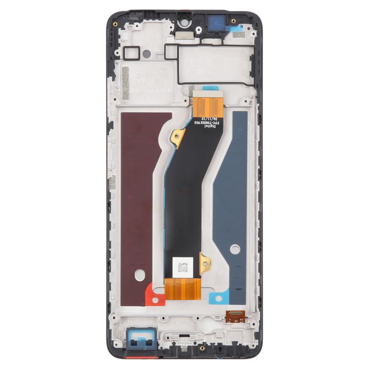 For ZTE Blade V70 Max LCD Screen Digitizer Full Assembly with Frame  - Black