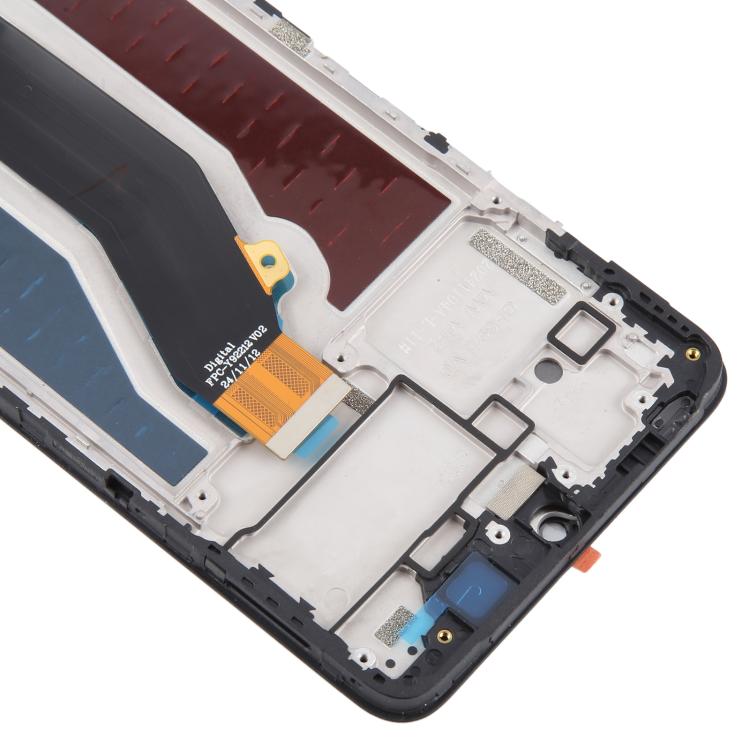 For ZTE Blade V70 Max LCD Screen Digitizer Full Assembly with Frame  - Black