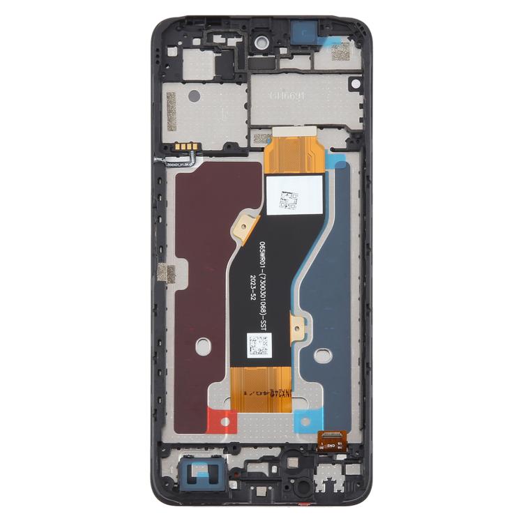 For ZTE Blade A75 4G / V60 Smart LCD Screen Digitizer Full Assembly with Frame  - Black