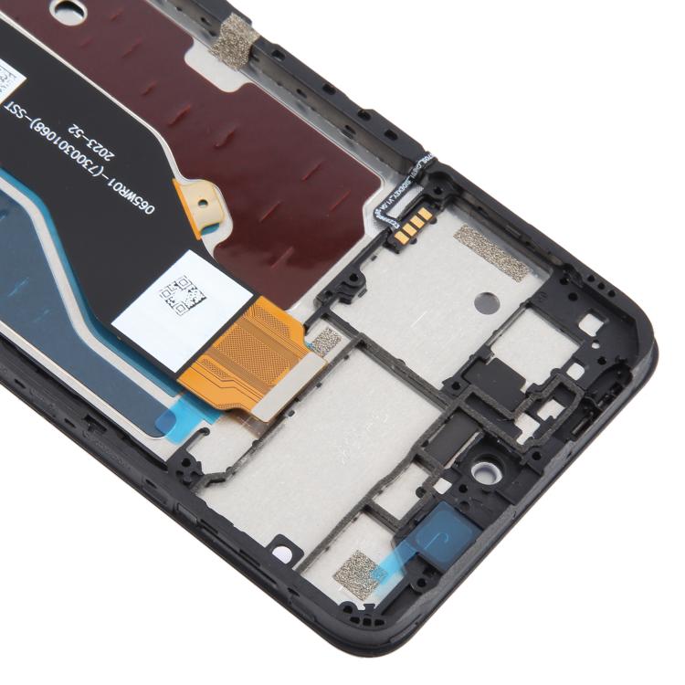 For ZTE Blade A75 4G / V60 Smart LCD Screen Digitizer Full Assembly with Frame  - Black