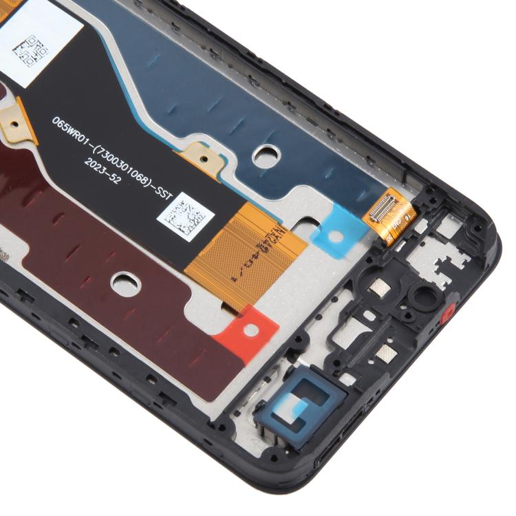 For ZTE Blade A75 4G / V60 Smart LCD Screen Digitizer Full Assembly with Frame  - Black