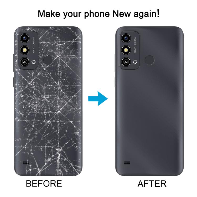 For ZTE Blade A53 Plastic Battery Back Cover - Black