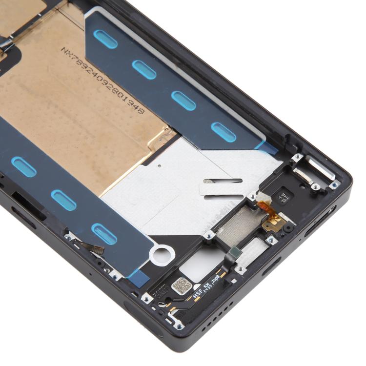 For ZTE nubia RedMagic 10 Pro+ Middle Frame Bezel Plate with In-Display Fingerprint Sensor Flex Cable  - Black