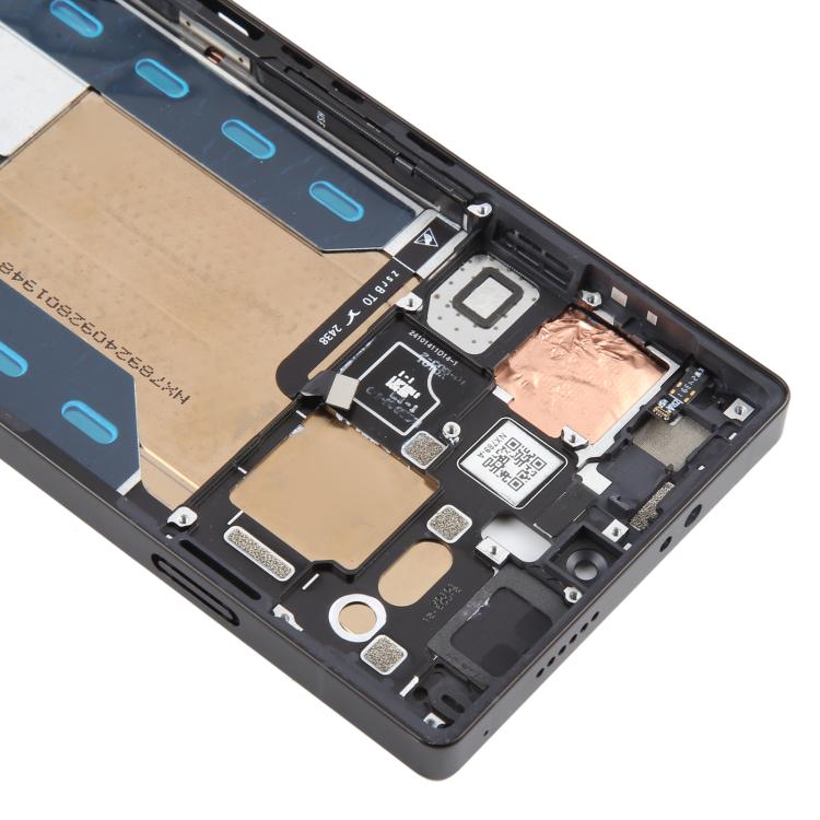 For ZTE nubia RedMagic 10S Pro+ Middle Frame Bezel Plate with In-Display Fingerprint Sensor Flex Cable  - Black