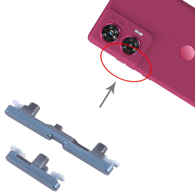 For Motorola Edge 50 Fusion OEM Power Button and Volume Control Button  - Blue