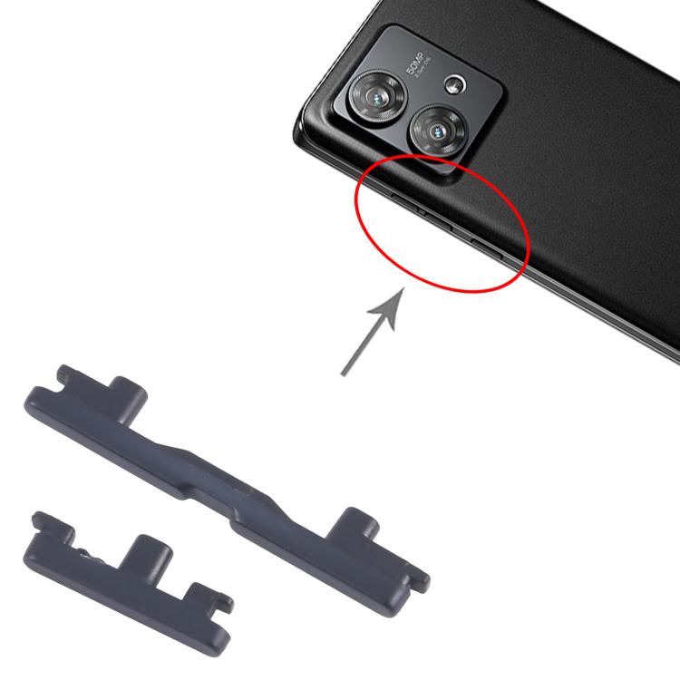 For Motorola Edge 40 Neo OEM Power Button and Volume Control Button  - Black