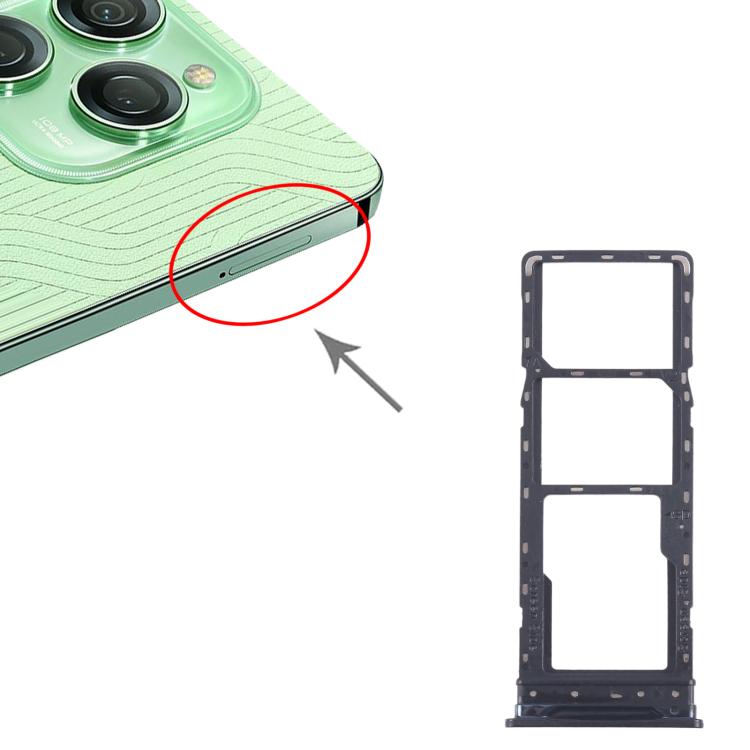 For Tecno Spark 20 Pro 4G 10pcs Original SIM Card Tray + SIM Card Tray + Micro SD Card Tray  - Gold