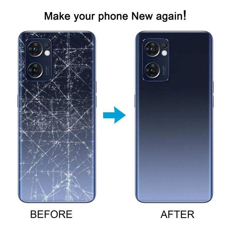 For OPPO Find X5 Lite Battery Back Cover with Middle Frame - Blue