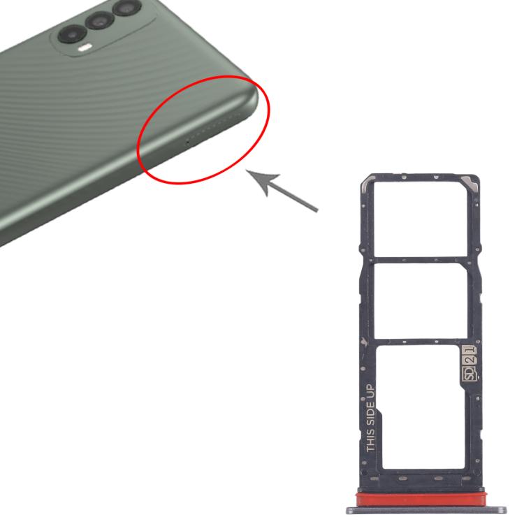 For Motorola Moto E30 10pcs Original SIM Card Tray + SIM Card Tray + Micro SD Card Tray  - Grey