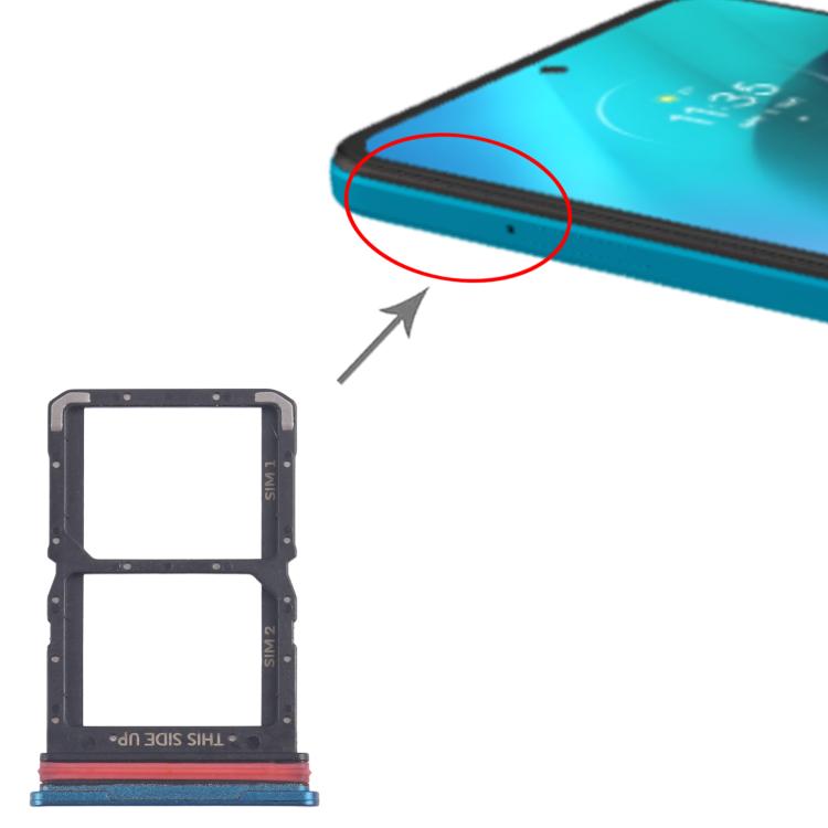 For Motorola Moto G71 5G XT2169-1 XT2169-2 10pcs Original SIM Card Tray + SIM Card Tray  - Blue