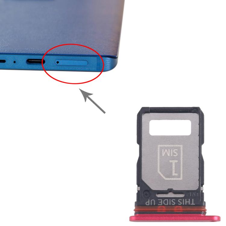 For Motorola Edge 30 Fusion XT2243-1 10pcs Original SIM Card Tray + SIM Card Tray  - Red