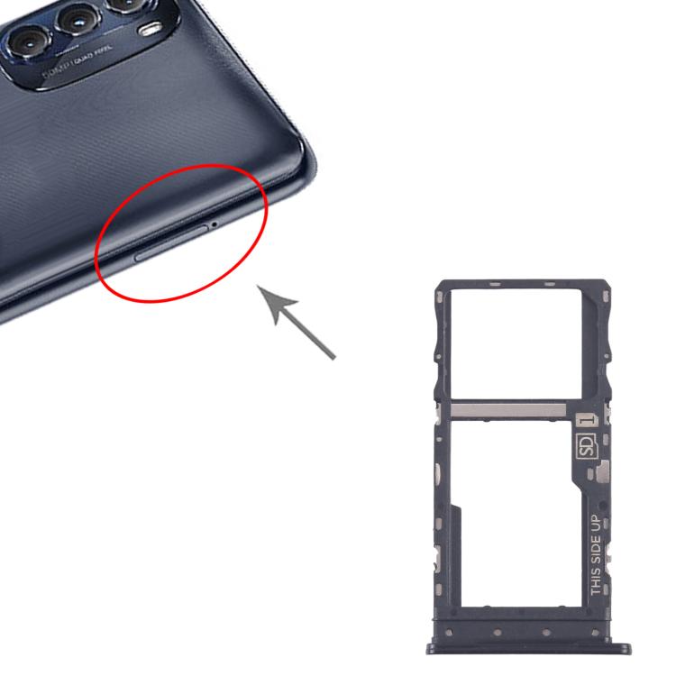 For Motorola Moto G 2022 10pcs Original SIM + Micro SD Card Tray  - Black
