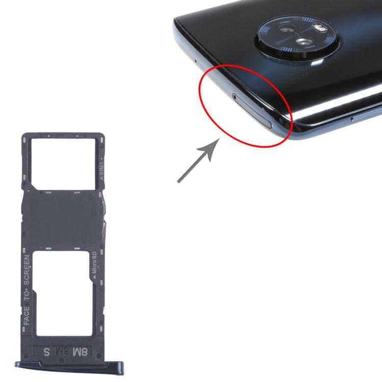 For Motorola Moto G6 Plus 10pcs Original SIM + Micro SD Card Tray  - Black