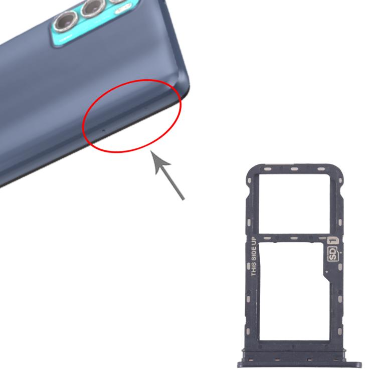 For Motorola Moto G60 10pcs Original SIM + Micro SD Card Tray  - Black