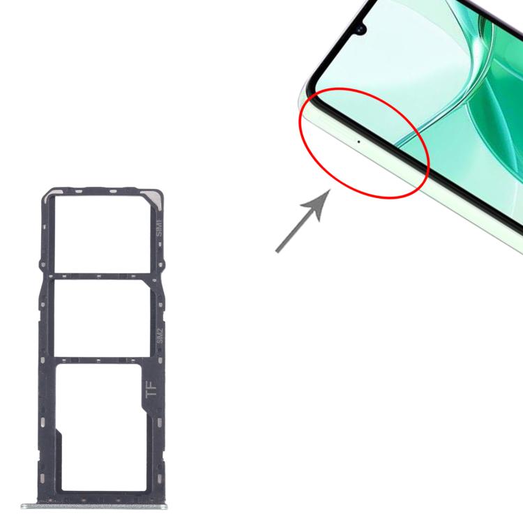For ZTE Blade A35 SIM Card Tray + SIM Card Tray + Micro SD Card Tray