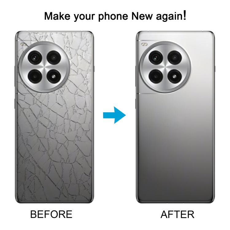 For OnePlus Ace 3 Pro PJX110 Original Glass Battery Back Cover with Camera Lens Frame - Silver