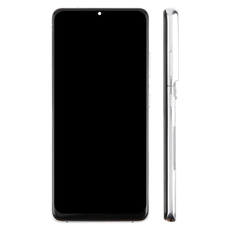 For Samsung Galaxy S21 Ultra SM-G998B 6.66 inch TFT LCD Screen Digitizer Full Assembly with Frame, Not Supporting Fingerprint Identification  - Silver