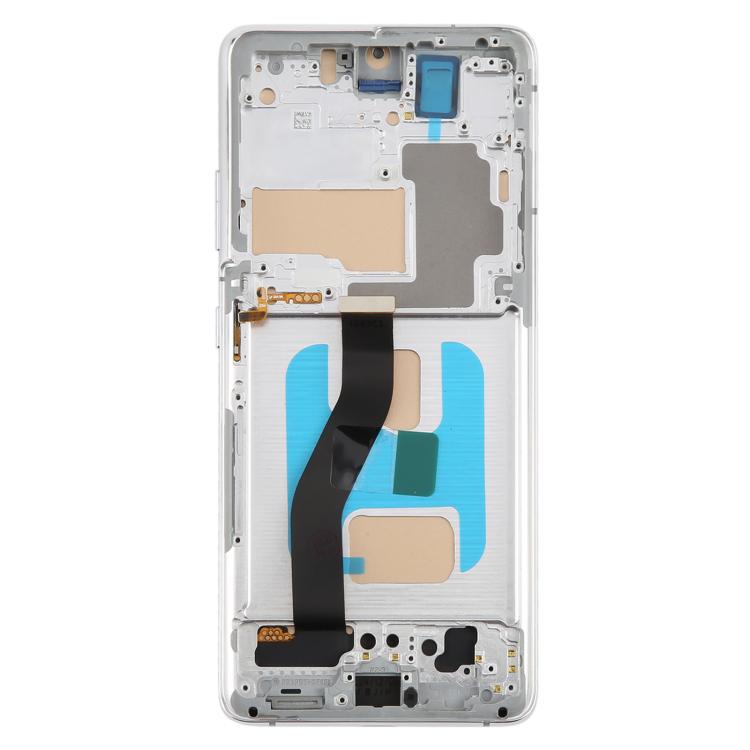 For Samsung Galaxy S21 Ultra SM-G998B 6.66 inch TFT LCD Screen Digitizer Full Assembly with Frame, Not Supporting Fingerprint Identification  - Silver