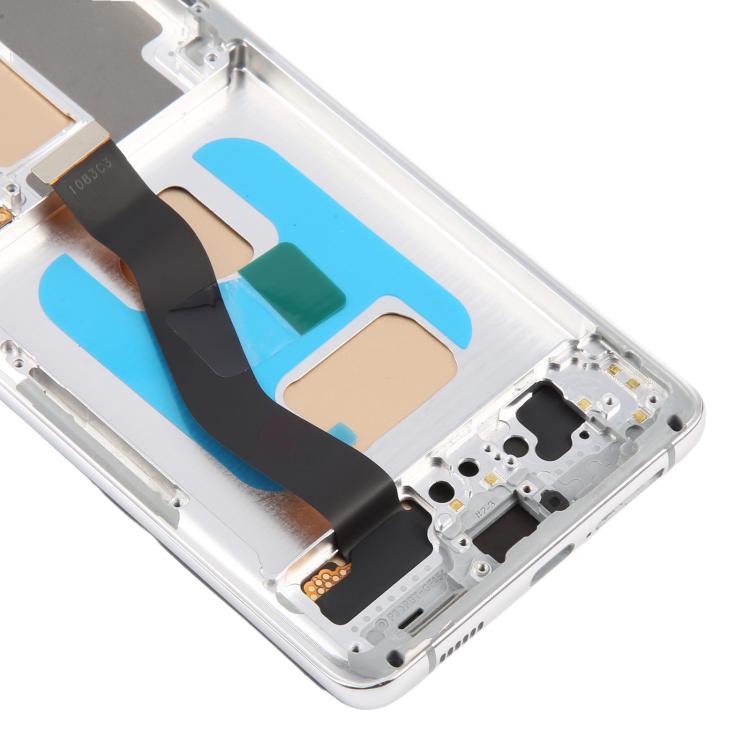 For Samsung Galaxy S21 Ultra SM-G998B 6.66 inch TFT LCD Screen Digitizer Full Assembly with Frame, Not Supporting Fingerprint Identification  - Silver