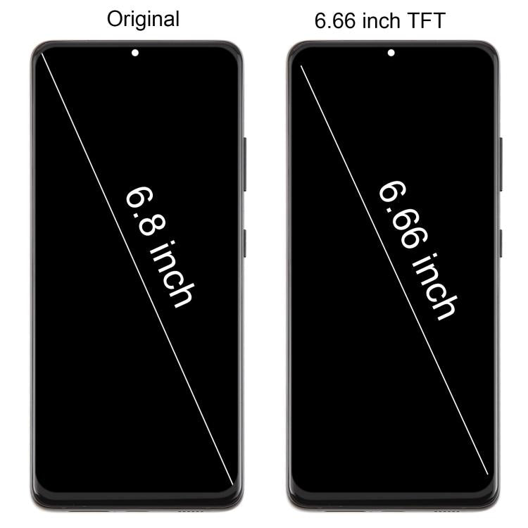 For Samsung Galaxy S21 Ultra SM-G998B 6.66 inch TFT LCD Screen Digitizer Full Assembly with Frame, Not Supporting Fingerprint Identification  - Silver