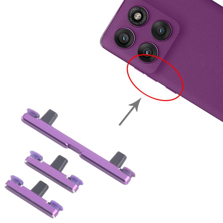 For Motorola Edge 60 Pro 10pairs Power Button and Volume Control Button