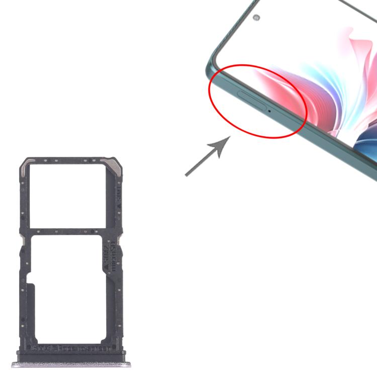 For OPPO F25 Pro 10pcs Original SIM Card Tray + SIM Card Tray / Micro SD Card Tray