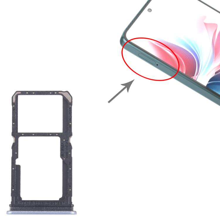 For OPPO F25 Pro 10pcs Original SIM Card Tray + SIM Card Tray / Micro SD Card Tray