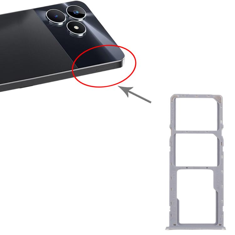 For Realme Note 50 RMX3834 10pcs Original SIM Card Tray + SIM Card Tray + Micro SD Card Tray