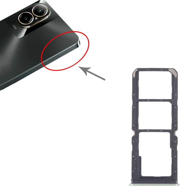 For Realme C67 4G RMX3890 10pcs Original SIM Card Tray + SIM Card Tray + Micro SD Card Tray