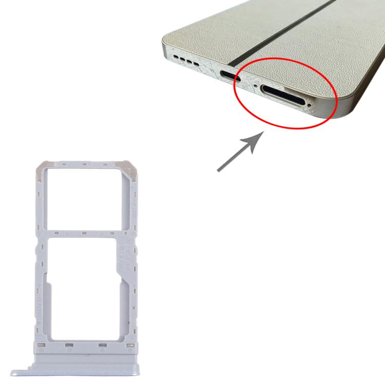 For Realme 12 5G RMX3999 10pcs Original SIM Card Tray + SIM Card Tray / Micro SD Card Tray