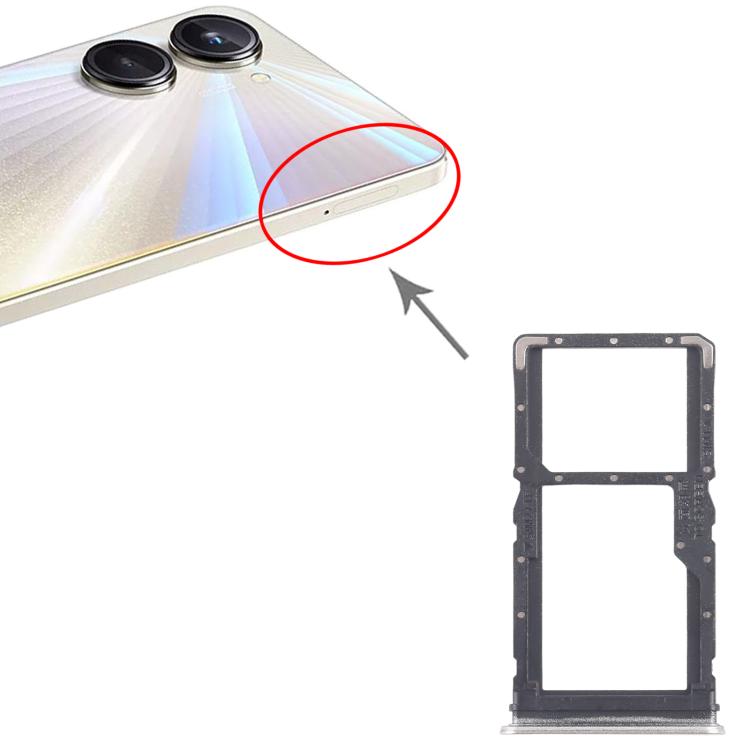 For Realme 10 Pro 5G RMX3663 RMX3660 RMX3661 10pcs Original SIM Card Tray + SIM Card Tray / Micro SD Card Tray