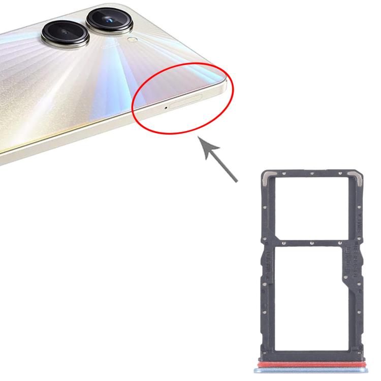 For Realme 10 Pro 5G RMX3663 RMX3660 RMX3661 10pcs Original SIM Card Tray + SIM Card Tray / Micro SD Card Tray