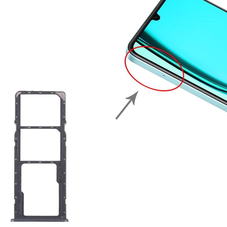 For Realme C51s 10pcs Original SIM Card Tray + SIM Card Tray + Micro SD Card Tray