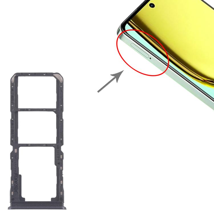 For Realme C67 5G 10pcs Original SIM Card Tray + SIM Card Tray + Micro SD Card Tray
