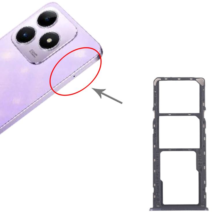 For Realme Narzo N63 4G 10pcs Original SIM Card Tray + SIM Card Tray + Micro SD Card Tray