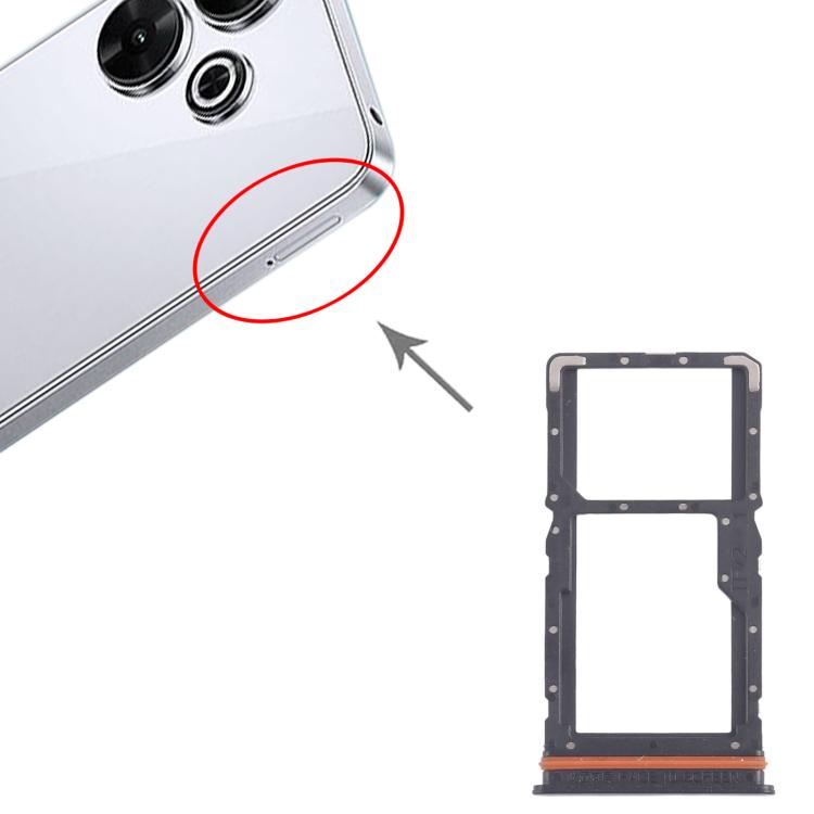 For Xiaomi Redmi Note 13R 10pcs SIM Card Tray + SIM Card Tray / Micro SD Card Tray