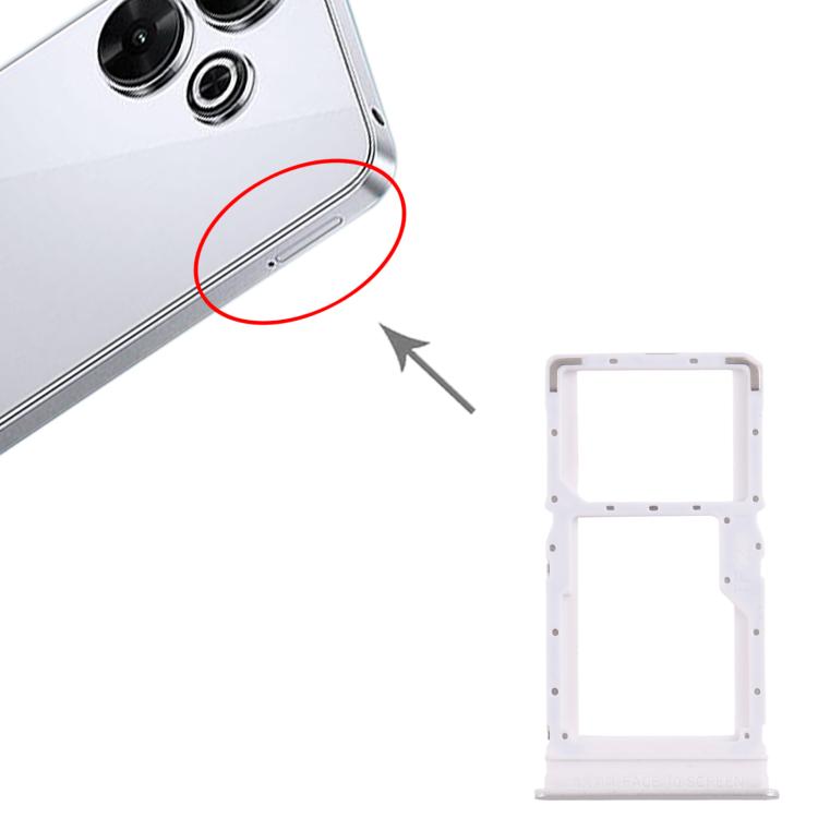 For Xiaomi Redmi Note 13R 10pcs SIM Card Tray + SIM Card Tray / Micro SD Card Tray