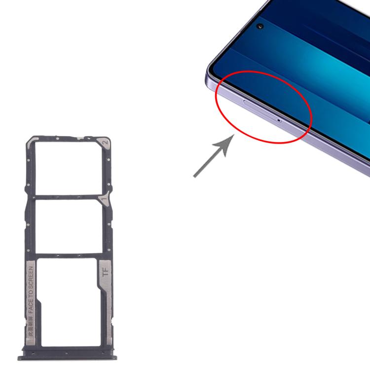 For Xiaomi Poco M6 Pro 4G 10pcs SIM Card Tray + SIM Card Tray + Micro SD Card Tray