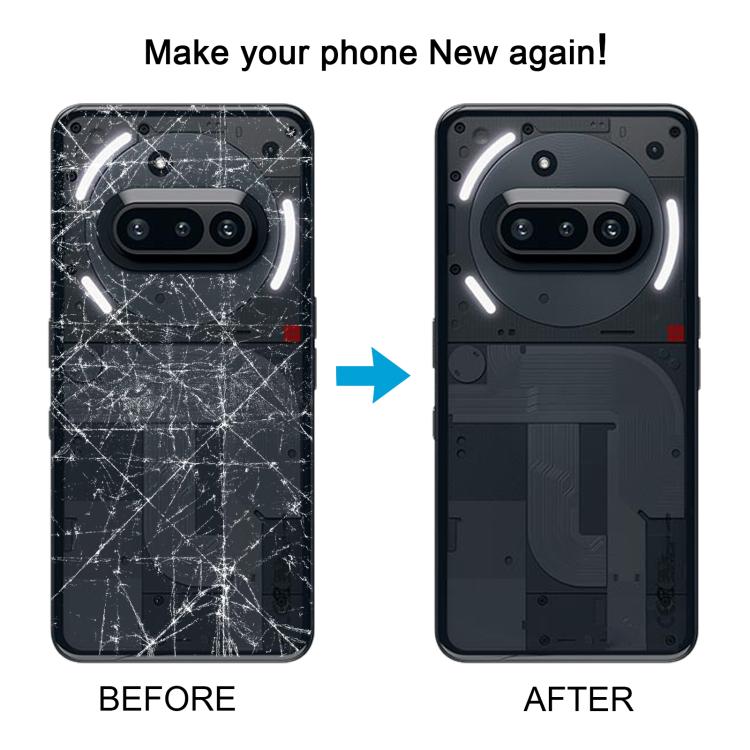 For Nothing Phone 3a Original Transparent Back Cover - Black