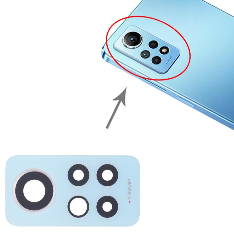For Xiaomi Redmi Note 12 Pro 4G 10pcs Back Camera Lens