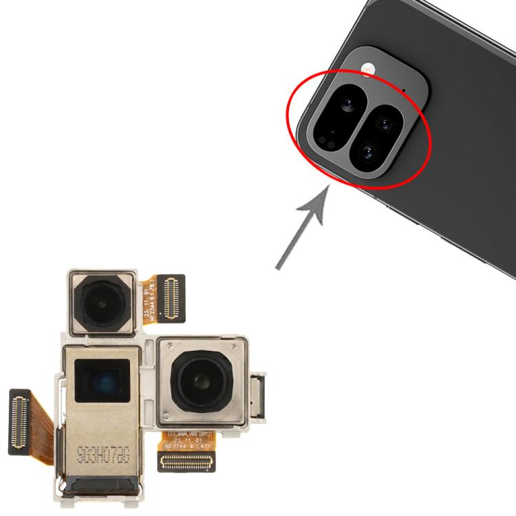 For Google Pixel 9 Pro Fold Camera Set  - Telephoto + Ultrawide + Back Main Camera