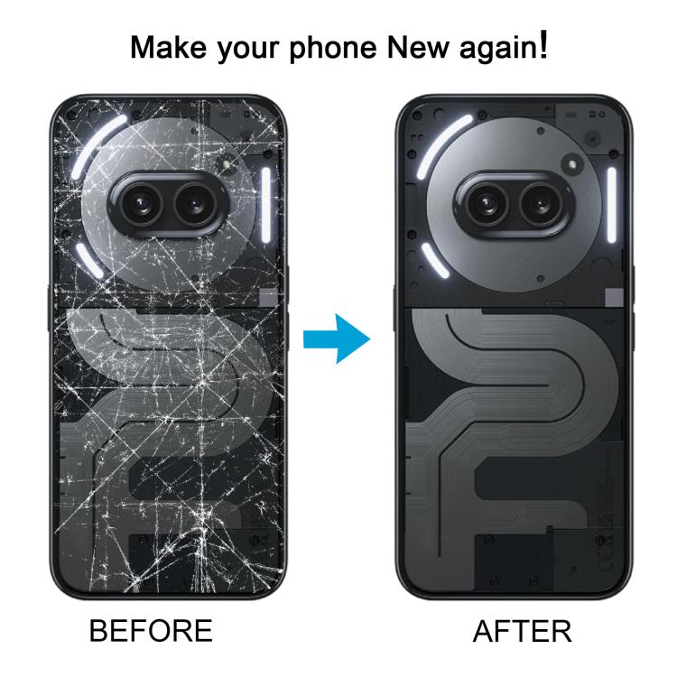 For Nothing Phone 2a Original Transparent Back Cover - Black