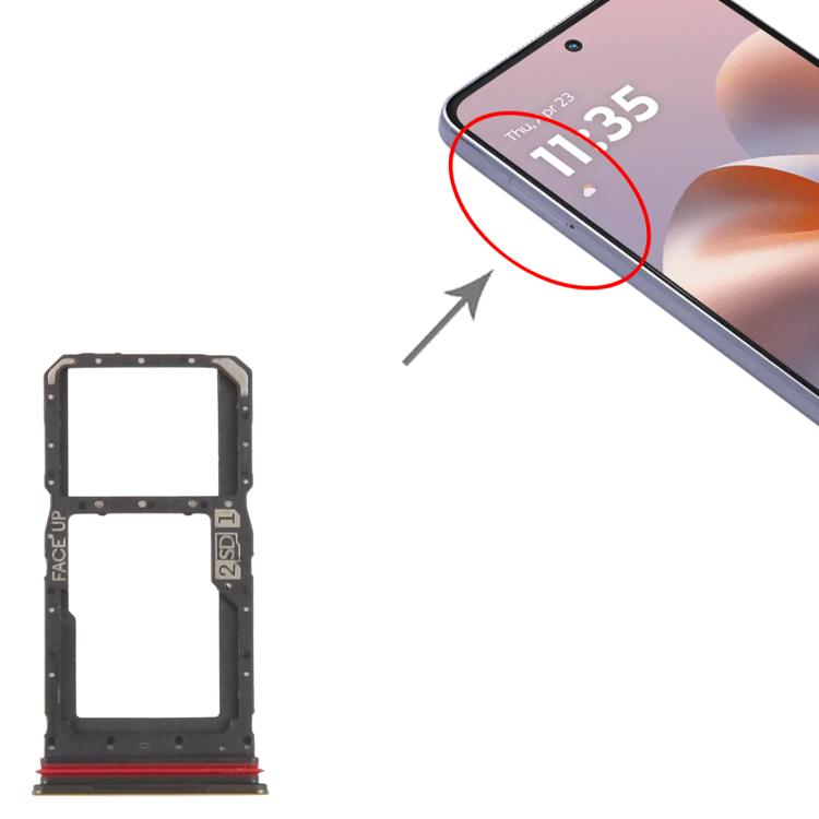 For Motorola Moto G86 Original SIM Card Tray + SIM Card Tray / Micro SD Card Tray
