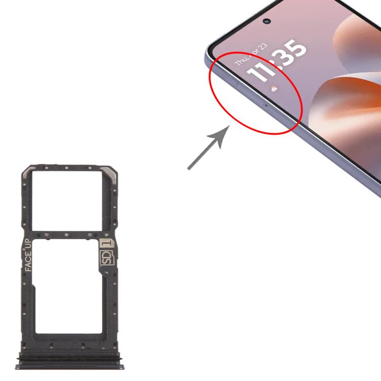 For Motorola Moto G86 Original SIM Card Tray + SIM Card Tray / Micro SD Card Tray