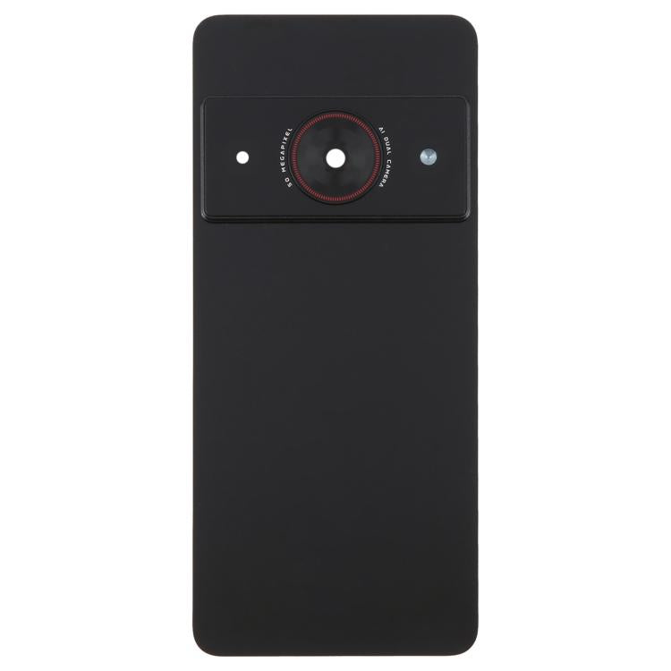 For ZTE A75 Pro / Telstra T-Elite 5G Glass Battery Back Cover with Camera Lens Frame - Black