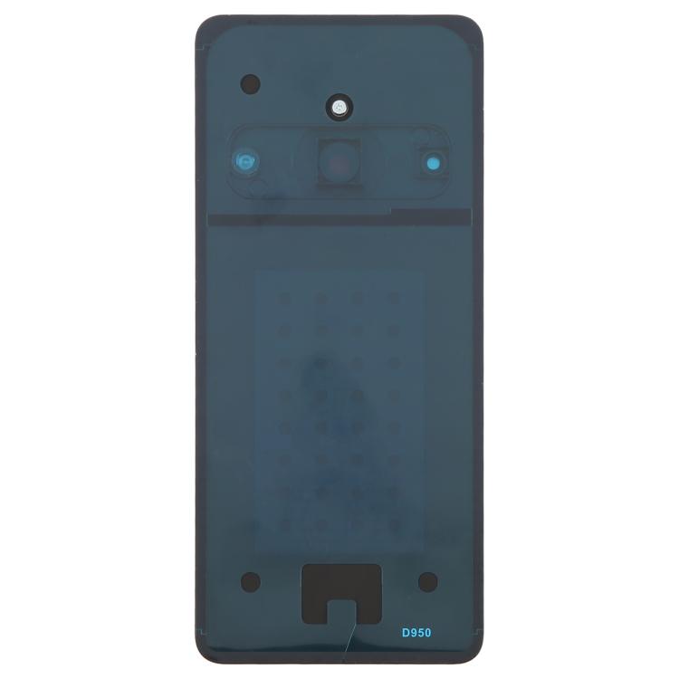 For ZTE A75 Pro / Telstra T-Elite 5G Glass Battery Back Cover with Camera Lens Frame - Black