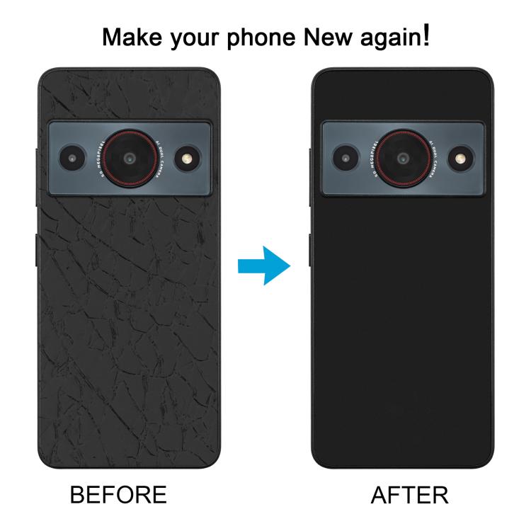 For ZTE A75 Pro / Telstra T-Elite 5G Glass Battery Back Cover with Camera Lens Frame - Black