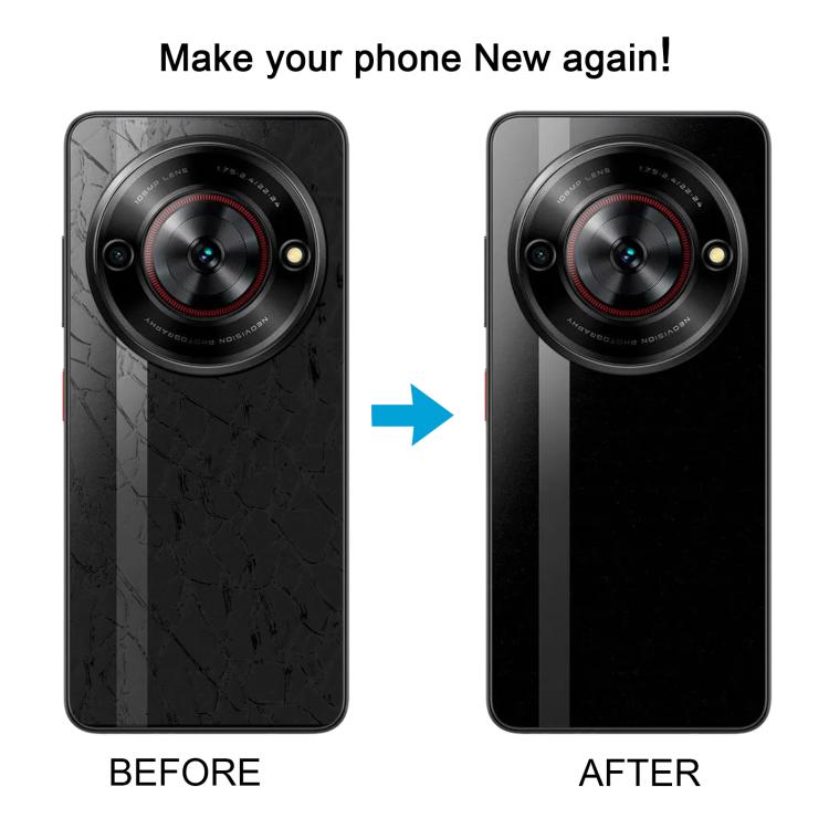 For ZTE nubia Focus 4G Glass Battery Back Cover with Camera Lens Frame - Black