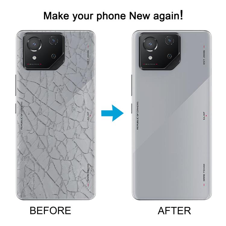 For Asus ROG Phone 8 AI2401 Original Glass Battery Back Cover with Adhesive - Gray