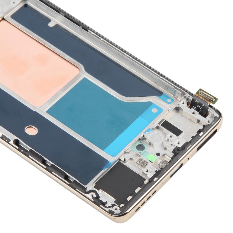 For Infinix Zero 30 4G X6731B AMOLED Original LCD Screen Digitizer Full Assembly with Frame  - Gold